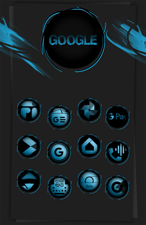 Dark Army Sapphire Icon Pack Screenshot 2