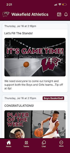 Wakefield Wolverines Athletics Screenshot 0