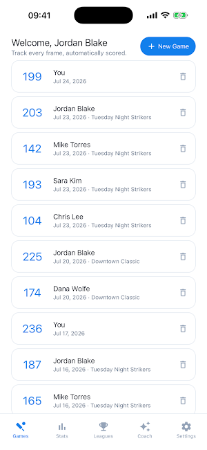 Bowling Tracker: Score Stats Screenshot 0