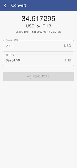 USD to Thai Baht Screenshot 2
