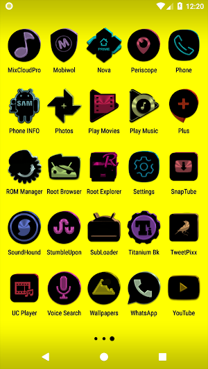 Black and Colors Icon Pack Screenshot 3