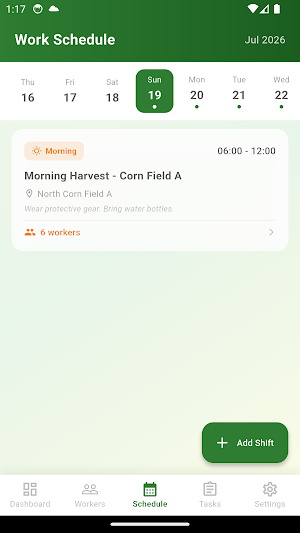 Farm Worker Control Screenshot 2
