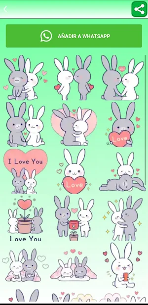 Stickers de conejos tiernos Screenshot 3