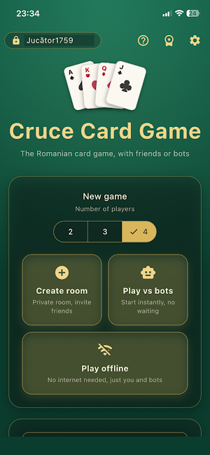 Cross card game Screenshot 0
