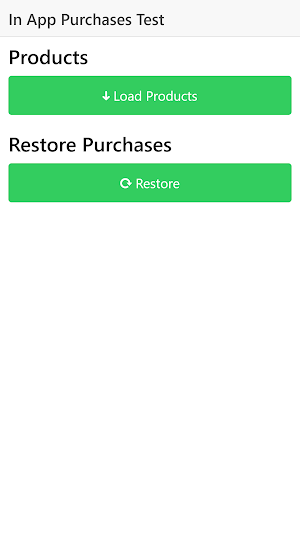 In App Purchase Test Screenshot 2