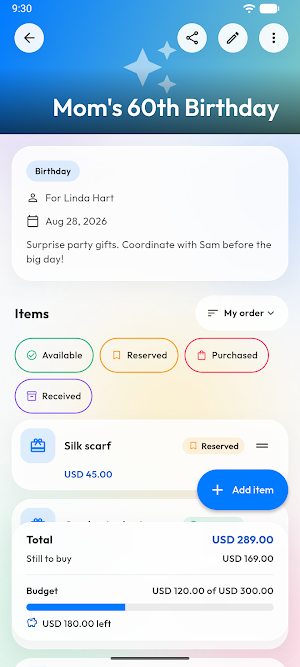 Genie's Wishlists Screenshot 1
