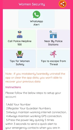Women Safety App Screenshot 0