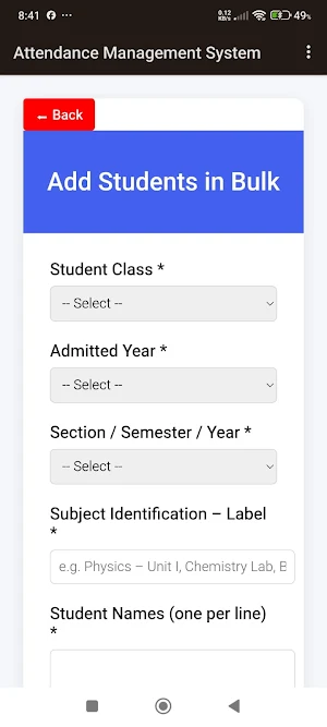 Student Attendance Screenshot 3