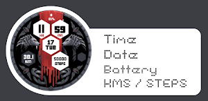 Black Wolf Watch Face Wear OS Screenshot 1