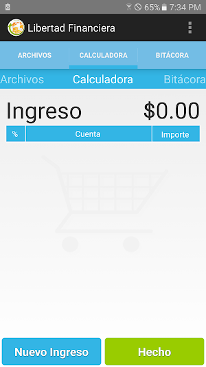 Financial Freedom (calculator and binnacle) Screenshot 1