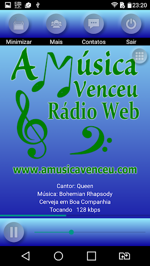Rádio Web A Música Venceu Screenshot 2