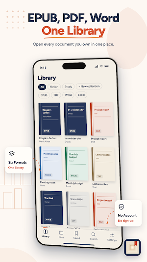 Bunko: EPUB, PDF & Word Reader Screenshot 2