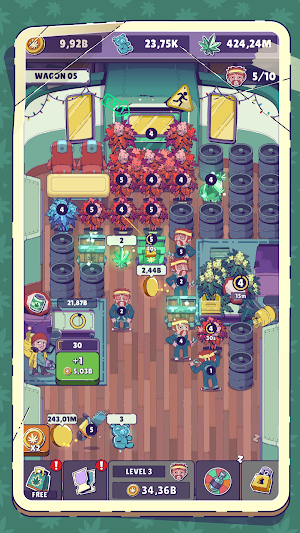 Weed Train : Idle Merger Screenshot 2