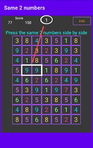 Press same 2 numbers Screenshot 3