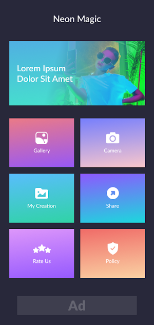 Neon Magic Photo Editor Screenshot 1