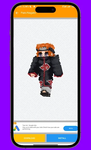 Akatsuki Skin for Minecraft PE Screenshot 2