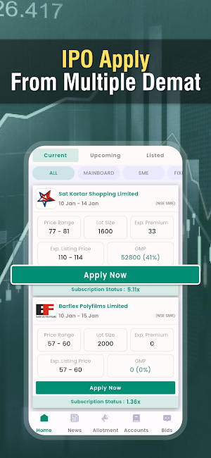 IPO Apply: IPO Allotment & GMP Screenshot 1