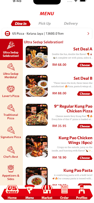 US Pizza MY Screenshot 2