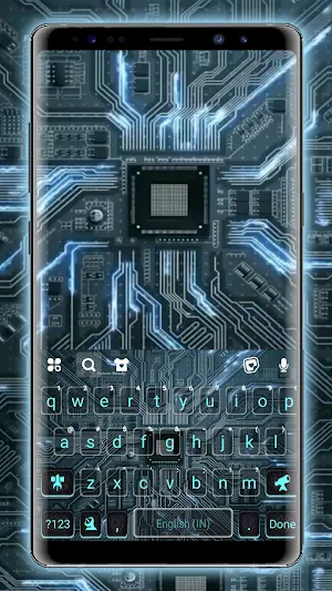 Circuitboard 3D Keyboard Background Screenshot 0