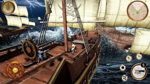 Battle of Caribbean Warship: Pirate Treasures Screenshot 0