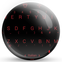 Keyboard Theme Flat Black Red