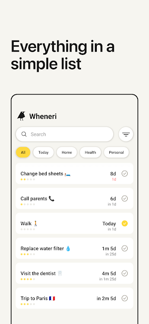 Wheneri: Task Tracker Screenshot 1