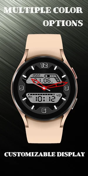Digital with red watch hands Screenshot 1