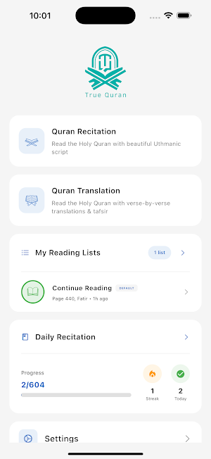 TrueQuran - Read Quran Offline Screenshot 0