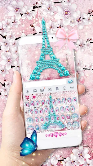 Girly Paris Keyboard - Girly theme Screenshot 0