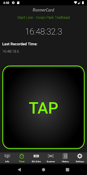 Mobile Timing Screenshot 1