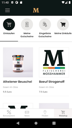 Fleischerei Mosshammer Screenshot 2