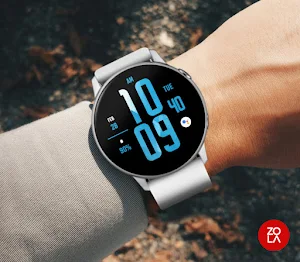 Blue Digital XL Watch Face Screenshot 2