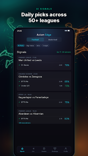 Axiom Edge: Soccer Predictions Screenshot 0