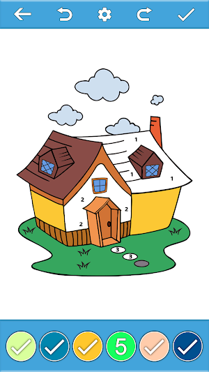 House Coloring By Number Book Screenshot 0