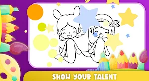 Toca boca mermaid coloring Screenshot 1