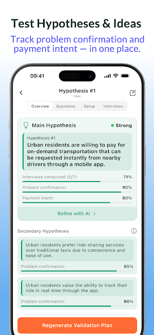 CustDev AI — Validate Product Screenshot 2