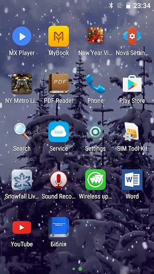 Snowfall Live Wallpapers Video Screenshot 1