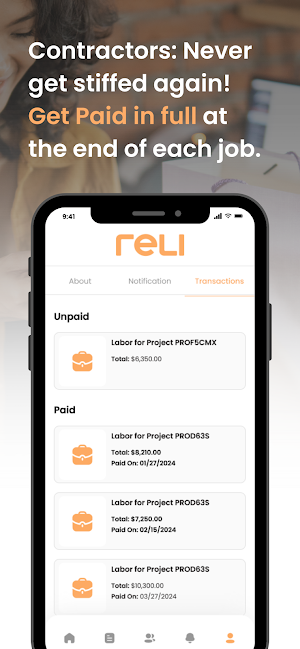 Reli Contractor Screenshot 3