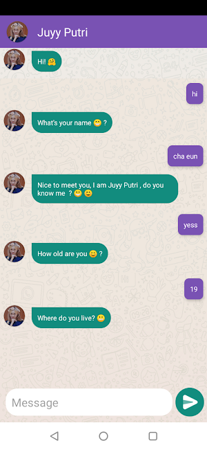 Juyy Putri Fake Video Call - Juyy Putri Call& Chat Screenshot 3