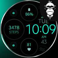 Digital Black v2 watch face