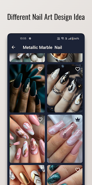 Metallic Marble Nail Design Screenshot 0