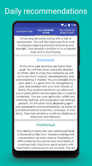Biorhythm Calculator Screenshot 3