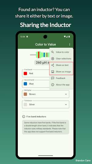 Inductor Color Code Calculator Screenshot 3