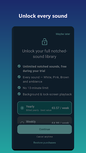 Tinnitus Notch: Masking Sounds Screenshot 3
