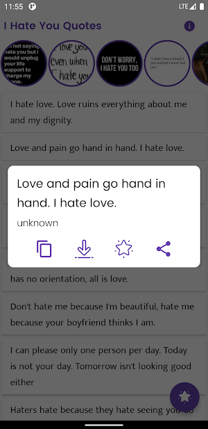 I Hate You Quotes and Sayings Screenshot 1