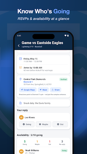 TeamHQ: Youth Sports Teams Screenshot 2