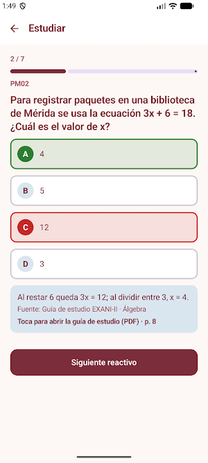 Examen EXANI II CENEVAL 2027 Screenshot 1