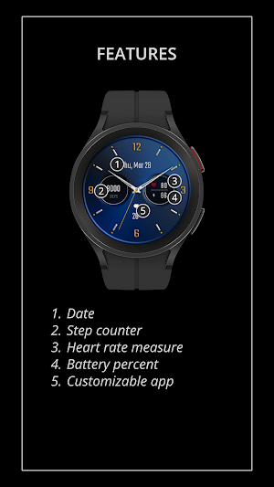 DADAM58B Analog Watch Face Screenshot 3