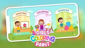 Girls Coloring Games & Paint Screenshot 0