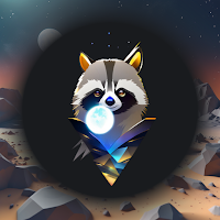 Moon Raccoon Star Run